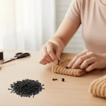 20 piezas de limpiapipas color caqui de 39 pulgadas, con set de 60 piezas de limpiapipas de chenilla esponjosa con ojos, narices y lazos, limpiapipas extra gruesos y de pelo largo, suministros de manualidades DIY, fáciles de moldear para manualidades de animales y proyectos DIY creativos - multicolor - Ver 11
