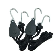 2 件装 3/8 英寸绳索棘轮捆绑带，带 2.5 毫米 S 型钩，适用于独木舟、皮划艇船头船尾捆绑带，也适用于汽车、全地形车、多用途车、卡车货物控制 - 3/8" - 查看 6