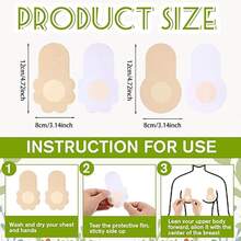 Sujetador sin costuras y sin espalda de viscosa, sujetador inalámbrico invisible con efecto push-up adecuado para tops de escote bajo y trajes de baño, para verano - Talla única para todos - Ver 2