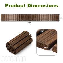 6FT/12FT Roller Shutter Wooden Garden Path - Durable Pine Outdoor Walkway, Christmas Home Decoration, Courtyard Path, Wooden Flooring, Suitable For Courtyards, Beaches, And Wedding Parties - Weather Resistant Decorative Wooden Walkway | Outdoor Courtyard Decoration | Outdoor Deck Decoration | Outdoor Walkway Paving Stone - 直角-144英寸 - 查看 7