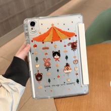 适用于 iPad 第 11 代（A16 芯片）的保护套，磁吸式闭合保护盖，双面印花图案，智能平板电脑保护套，支持智能休眠/唤醒功能，高透明亚克力背板；适用于 iPad 第 10 代（9 代 10.2 英寸）的保护套，三折支架，防摔防弯折背板；适用于 Redmi Pad 2 11 英寸/Pad SE 11 英寸（2023 款）的保护套，Matepad 保护套；适用于华为 Matepad SE 11 英寸（2024 款）/Matepad 11.5 S 的保护套。 - 無色 - 查看 6