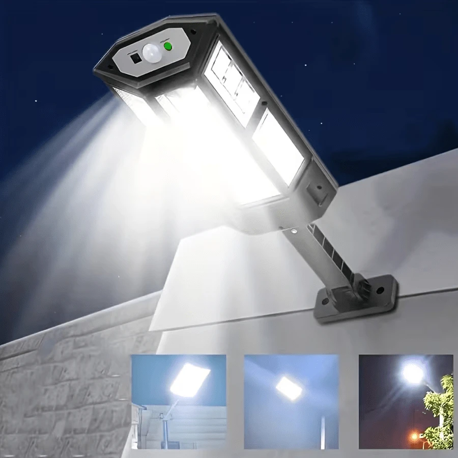 XCE|15000lm Solar Outdoor Waterproof Path Light, Multifunctional Detachable Garden Wall Light, LED Ultra Bright Sensor With Three Modes Of Dusk To Dawn And Solar Power Supply - Suitable For Parking Lots, Courtyards, And Streets - PP-902T - Xem 1