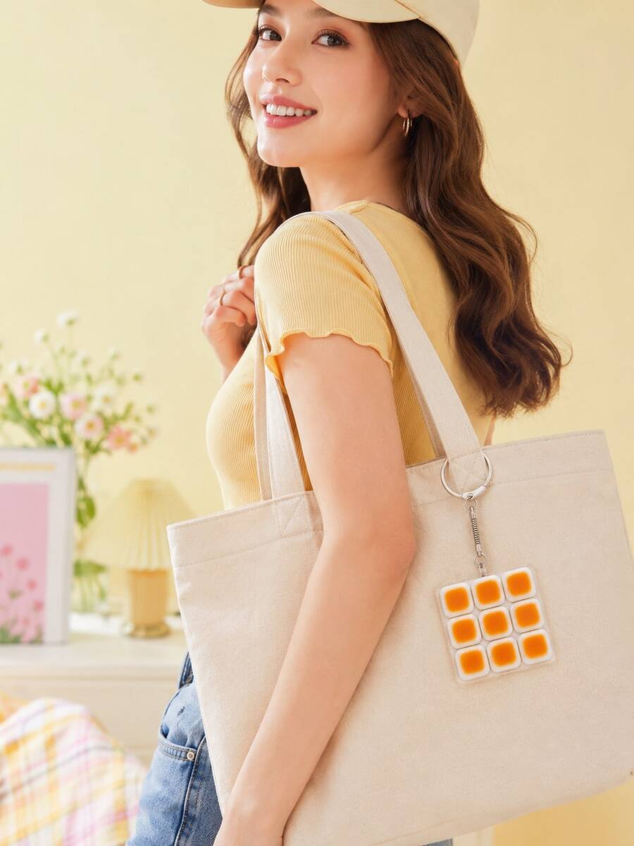 1 móc khóa hình bánh bao hấp dễ thương, kiểu dáng đồ ăn mềm mại thời kỳ Y2K, thích hợp cho ba lô, túi xách, chìa khóa xe hơi, quà tặng cho bé gái.