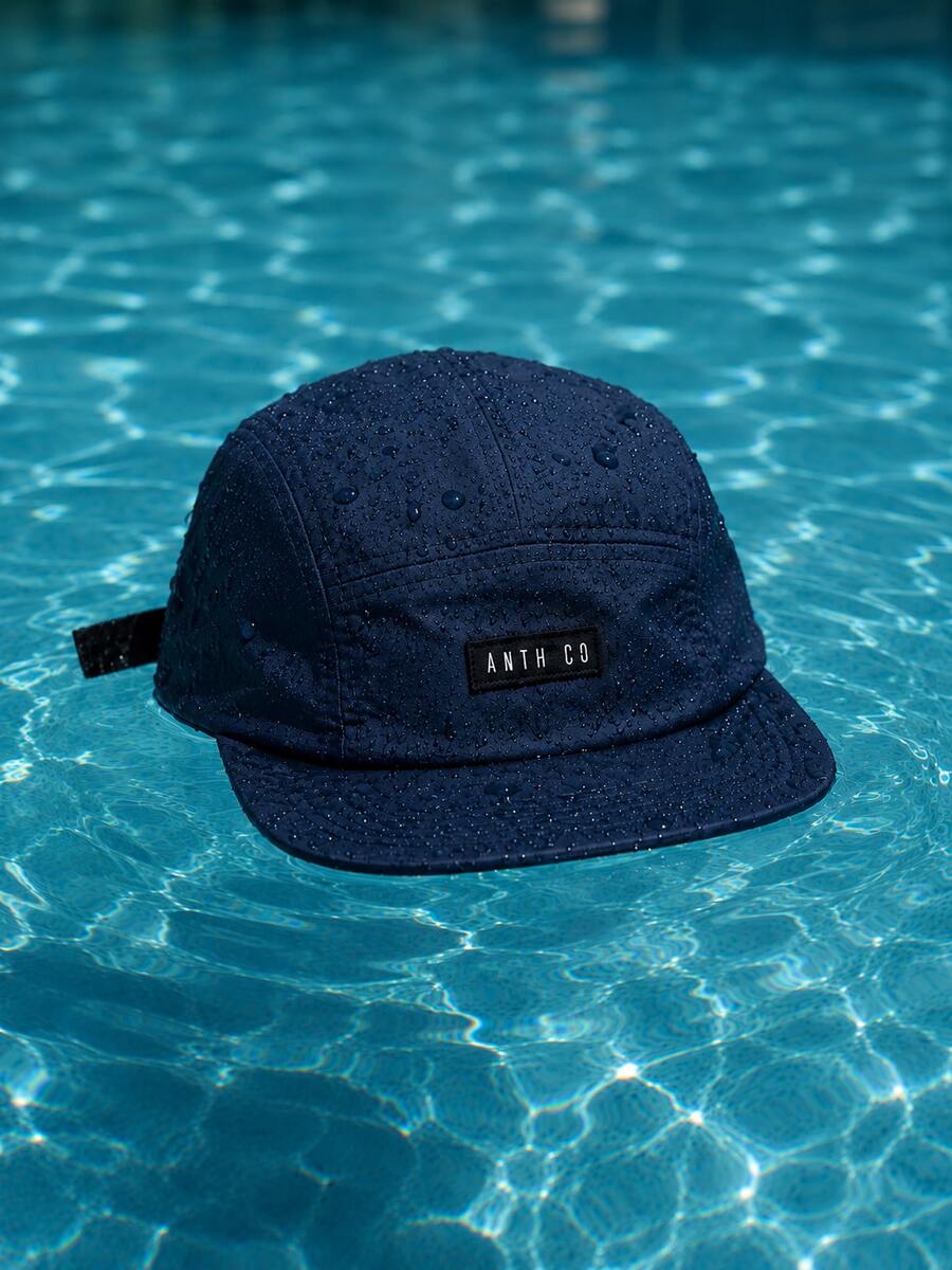 Anth Co Strapback Original New 5 Panel Waterproof Straight Brim Cap - 藍色 - 查看 1