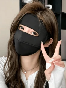 1pc Women's Summer Ice Silk Full Face Sun Protection Mask, Breathable & Comfortable, Suitable For Driving, Vacation, Commuting, Travel, Outdoor & BeachSun Protection Essentials In Summer - Summer Facekini - View 12