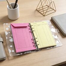 A6 Flower Transparent PVC Binder With 12 Envelopes, Budget Envelopes In 12 Colors Optional, Durable & Stylish 6-Hole Storage Organizer For Organizing Notes, Finances And Savings Challenges - Binder With 12 Envelopes - View 6