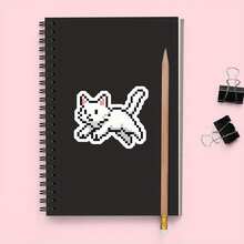 Pixel White Cat Sticker, Cute Aesthetic Sticker, Used To Express "I'm In A Soft And Cute Cat Mood Today", Waterproof Vinyl Sticker - Durable Smooth Surface, Self-Adhesive Bumper Sticker, Suitable For Cars, Windows, Laptops, Trucks, Water Bottles - Multipurpose Durable Design, Car Decal - Vinyl - View 8