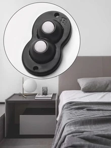 Bộ 4 bánh xe mini tự dính, bi kép nylon, không gây tiếng ồn, dùng để di chuyển các tủ đựng đồ, tủ khóa nhỏ, đồ gia dụng nhỏ, có ổ bi kép. - Đen - Xem 2