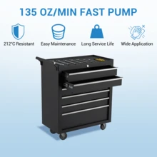 Tool Chest With Wheels For 6 Drawers, Tool Box With Wheels, Portable Tool Cabinet Organizer With Locking System And Drawer Liners - A - 查看 6