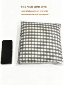 Khaki Plaid Duvet Cover, Women's Size - Super Soft Duvet Cover Series - Lightweight, Women's Duvet Cover - Soft & Breathable Bedding (Women's Size, White, Black) - Olive Green - View 9