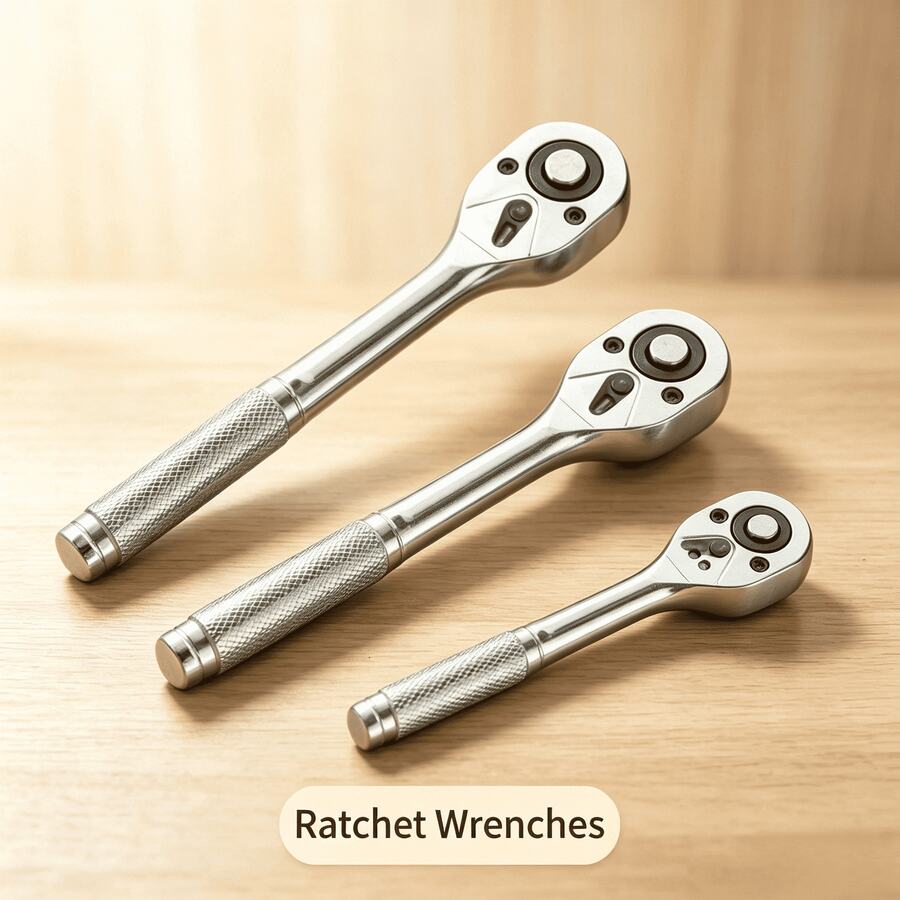 Bộ cờ lê bánh cóc mạ crôm 72 răng, dụng cụ sửa chữa ô tô hai chiều 1/4" tiện lợi. - Nhiều màu - Xem 1