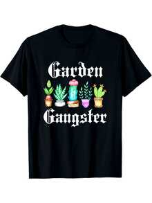 Camiseta regalo para amantes de las plantas estampado cactus suculentas colorido estilo casual holgado color negro tela resistente no se deforma fácilmente lavable a máquina ropa informal unisex nacional envio - Negro - Ver 7