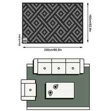 1pc Nordic Modern Classic Geometric Rhombus Pattern Outdoor Rug/Carpet/Area Rug/Doormat, Suitable For Entryway, Balcony, Garden, Outdoor, Patio, Living Room, Soft And Machine Washable, Home Decor - Multicolor - View 12