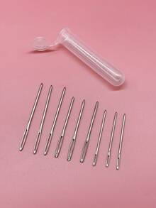 9pcs Tip Hand Sewing Needles (2pcs Each Of 5/6/7cm), Large Eye For Easy Threading, With Storage Tube, Suitable For Elderly And Students - Needle Set - View 2