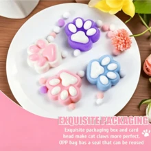 减压玩具 - Taba 猫爪，挤压玩具爪，柔软硅胶粘性玩具，弹性压力释放玩具，弹性猫爪礼物 - 彩色 - 查看 2