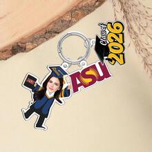 Personalized Senior 2026 Keychain, Custom Photo Graduation Gift, Alumni Keychain - Multicolor - View 4
