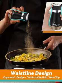 Botellas de condimentos para cocina, frascos de especias de acero inoxidable para barbacoa, saleros y pimenteros y otros dispensadores, recipientes de condimentos ajustables, herramientas de cocina convenientes - Multicolor - Ver 4
