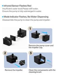 Wireless Cat Water Fountain With Motion Sensor, Rechargeable Automatic Pet Water Dispenser, Quiet - Suitable For Cats And Small Dogs - Black - Gift For Cat Lovers - 2.6L Pet Fountain - View 11
