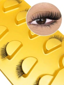 5 cặp mi giả nửa mắt, dài 2-10mm, kiểu mắt mèo, tự nhiên và giúp mắt to hơn, có thể tái sử dụng. - Nhiều màu - Xem 6