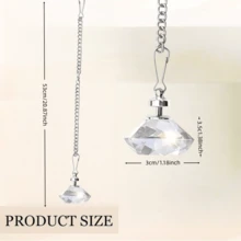 Multifunctional Crystal Zipper Decorative Light Switch Extension Cord, With Transparent Crystal Pendant, Universal Ceiling Fan Pull Chain And Table Lamp Pull Chain, Suitable For Bedroom Bathroom Home Decor - Chain Switch - View 3
