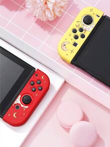 Ayotu 一对月亮、塔罗牌、星星图案的Switch Joy-Con手柄保护套，灵感源自宇宙元素，适用于Switch Joy-Con左右手柄，Switch游戏配件，保护Joy-Con手柄免受损坏，防油防刮，易于安装和拆卸。 - 查看 9