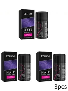 EELHOE Hair Building Fiber Powder, Instant Hairline Shadow & Root Concealer – Fills Bangs & Bald Spots In 5 Seconds, 16H Sweat & Oil Control, Lightweight & Non-Greasy Volumizing Fibers, All Hair Types & Colors, Perfect For Daily Use & Special Occasions - Brown - View 8