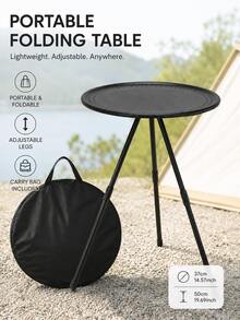 1pc Outdoor Camping Portable Folding Table, Adjustable Telescopic Camping Table Suitable For Fishing, Picnic, Home Use, Lightweight Foldable Table, Camping Gear, Summer Travel, Father's Day Gift - Multicolor - View 1