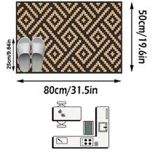 1pc Nordic Modern Classic Geometric Rhombus Pattern Outdoor Rug/Carpet/Area Rug/Doormat, Suitable For Entryway, Balcony, Garden, Outdoor, Patio, Living Room, Soft And Machine Washable, Home Decor - Multicolor 1 - View 14