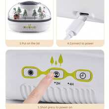 JFBONIN Magical Snowy Landscape Humidifier | Handmade Snowman Aroma Diffuser | Winter Wonderland Home Decor | Comfortable For Bedroom, Office And Outdoor - Mist - View 10