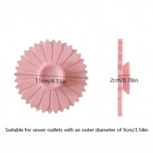 1pc Bathroom Floor Drain Deodorizer, Sewer Deodorizing Cover, Anti-Odor Anti-Insect Toilet Pipe, Anti-Odor Silicone Sealing Ring - Multicolor - View 4