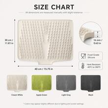 Sloped Silicone Dish Drying Mat, Helps Reduce Wet Countertops And Slow Draining By Guiding Water To The Sink Through A 16mm Slope And Raised Ridges, Keeping Washing-Up Neater, With Heat Resistance Up To 280°C For Kitchen Counters And Sink Areas. - View 4