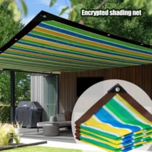 1 pieza Toldo de sombra anti UV HDPE, Cerca de para barandilla, Cerca de jardín, Toldo de sombra para cenador, Pantalla de privacidad, Red de sombra para exteriores, a prueba de viento, a prueba de pájaros, a prueba de insectos, a prueba de nieve y a prueba de polvo, para campamento de verano, piscina al aire libre y garaje sencillo - Talla única - Ver 2
