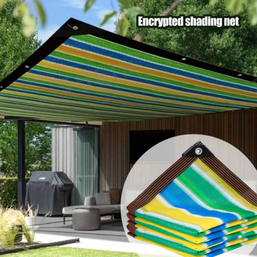 1 pieza Toldo de sombra anti UV HDPE, Cerca de para barandilla, Cerca de jardín, Toldo de sombra para cenador, Pantalla de privacidad, Red de sombra para exteriores, a prueba de viento, a prueba de pájaros, a prueba de insectos, a prueba de nieve y a prueba de polvo, para campamento de verano, piscina al aire libre y garaje sencillo