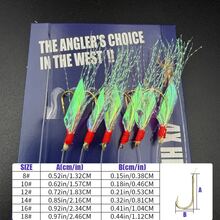TAVERIKO 1pack/10packs Rainbow Sabiki Rig, Colorful Hooks + Glow Beads, High Carbon Steel Sharp, Suitable For Saltwater & Freshwater Fishing, Mackerel/Sardine/Whitebait/Bass, Fishing Tackle - Blue - View 5