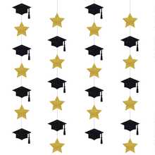4pcs/Set Graduation & Back To School Party Hanging Decorations, Party Background Bunting - Multicolor - View 16