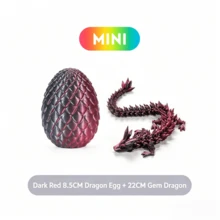 1/2件 3D列印關節式龍蛋裝飾品附禮品袋，高精度水晶雕刻收藏雕塑，現代居家辦公室裝飾，收藏家理想禮物與聖誕襪填充禮物 - 彩色 - 查看 9