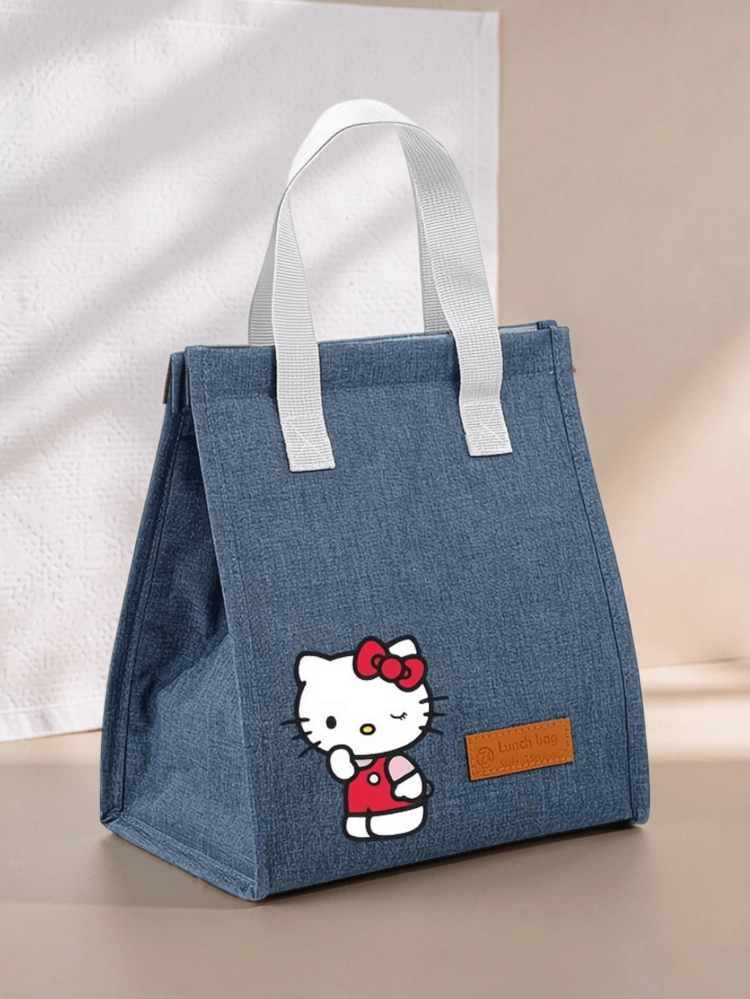 SANRIO 1个Hello Kitty印花保温午餐包 - 1个带提手的保温午餐袋，防漏可水洗，色彩鲜艳的卡通图案 - 非常适合上学、办公或野餐，聚酯纤维内衬，拉链封口，趣味十足的设计 - 彩色 - 查看 13