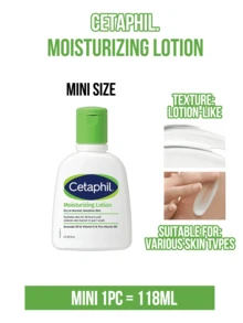 Cetaphil 丝塔芙保湿乳液（大瓶 236ml，小瓶 118ml）——无香型身体及面部乳液，48 小时长效保湿，适用于干性至中性及敏感性肌肤，蕴含牛油果油、维生素 E 和 B5，一周内修复肌肤屏障，低致敏性，不致粉刺，质地轻盈易吸收，经皮肤科医生推荐，适合男女日常护肤，旅行装，馈赠佳品，冬季干燥必备，纯素配方，清洁保湿护肤必备品 - 絲塔芙酪梨倍潤保濕潤膚乳 - 查看 13