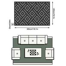 1pc Nordic Modern Classic Geometric Rhombus Pattern Outdoor Rug/Carpet/Area Rug/Doormat, Suitable For Entryway, Balcony, Garden, Outdoor, Patio, Living Room, Soft And Machine Washable, Home Decor - Multicolor - View 14