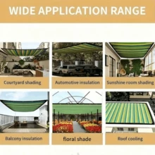 1 pieza Toldo de sombra anti UV HDPE, Cerca de para barandilla, Cerca de jardín, Toldo de sombra para cenador, Pantalla de privacidad, Red de sombra para exteriores, a prueba de viento, a prueba de pájaros, a prueba de insectos, a prueba de nieve y a prueba de polvo, para campamento de verano, piscina al aire libre y garaje sencillo - Talla única - Ver 3