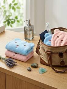2/1pc Summer Cute Bear Hair Drying Cap, Super Absorbent Microfiber Bath Head Towel With Elastic Band, Quick Dry Soft Plush Hair Towel, Suitable For Bath, Pool, Beach And Daily Use, Lightweight Hair Care Accessory, Home And Travel Essential For All Hair Types - Thickened version - View 4