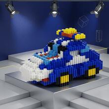466片汽車微鑽積木組，3D拼圖迷你積木模型，成人紓壓DIY收藏品，桌面裝飾玩具，警告：僅適合成人 - 彩色 - 查看 3