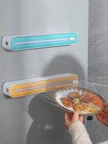Máy cắt/phân phối màng bọc thực phẩm có thể điều chỉnh với hai lưỡi dao, dụng cụ nhà bếp - Nhiều màu - Xem 1