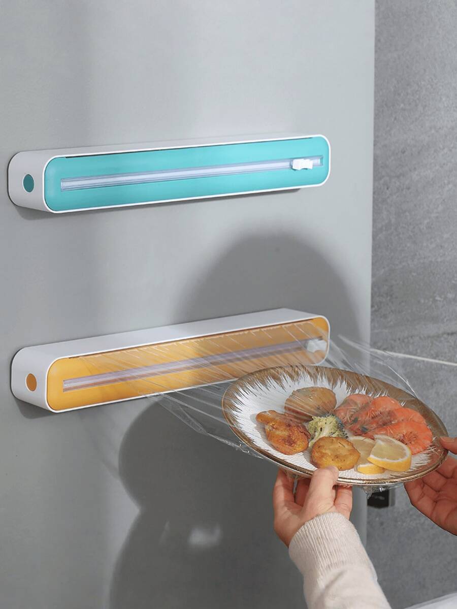 Máy cắt/phân phối màng bọc thực phẩm có thể điều chỉnh với hai lưỡi dao, dụng cụ nhà bếp - Nhiều màu - Xem 1