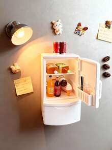 1/16pcs Refrigerator Magnetic Stickers, Fridge Decorative Magnets, Kitchen Refrigerator Stickers, Comes With 15 Random Toys, Cute Style Decorative Fridge Magnets, Gift - Multicolor - View 9