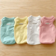 Áo vest không tay phong cách tối giản Hàn Quốc cho mèo và chó, quần áo thú cưng mềm mại, thoáng khí, trang phục thường ngày cho chó nhỏ (Pomeranian, Bichon Frise, Teddy), quần áo cho mèo, quần áo cho chó, đồ dùng cho mèo, thú cưng, đồ dùng cho chó - Nhiều màu - Xem 9