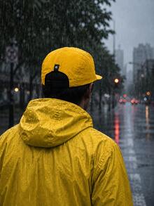 Anth Co Strapback Original New 5 Panel Waterproof Straight Brim Cap - Kunyit - View 4