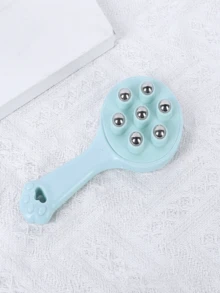 1个手持式7珠滚轮按摩器全身腹部按摩手动滚动刮痧工具 - 彩色 - 查看 7