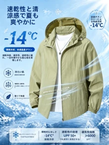 日焼け防止服レディース・メンズ兼用 冷感アイスシルク素材 パーカー 取り外し可能なフェイスカバー付き 通気性抜群 伸縮性あり 着心地快適 通勤・通学・アウトドアに最適 多色展開 - エンドウ豆の緑色 - チェックする 1
