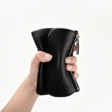 Suphiar New Minimalist PU Wallet Short Style Fashion Women's Soft Leather Texture Clutch Bag Large Capacity Storage Purse,Wallets For Man - Black - View 3